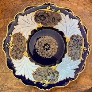 Gorgeous Vintage Echt Weimar Kobalt Blue Platter-Made in Germany - 50s